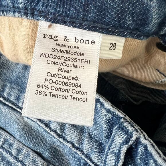 Rag & Bone Women's Featherweight Logan Wide-Leg Jeans River Blue Size 28 NWT - Picture 9 of 14